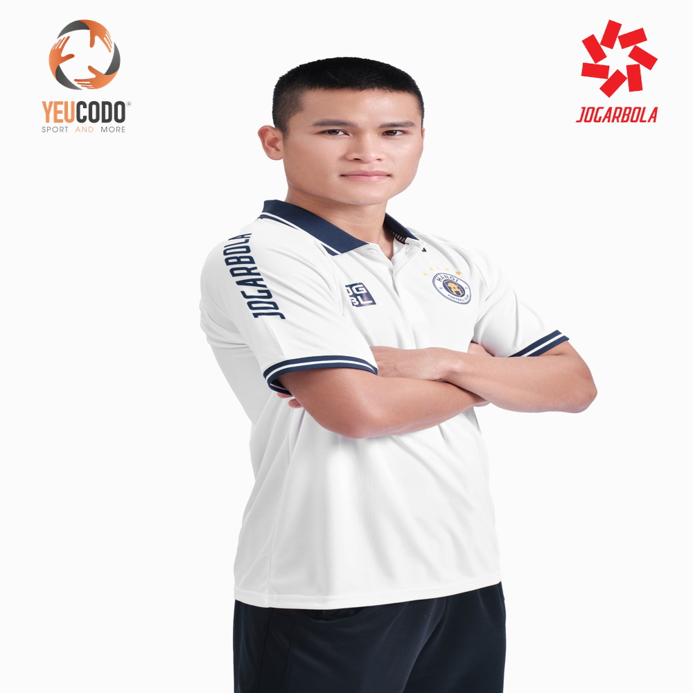 Áo polo di chuyển CLB Hà Nội V-League 2022 (Xanh navy) - Góc chụp chi tiết 2